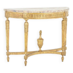 Console en bois dor et marbre brche d alep. circa 1780.