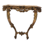 Console bois dor et marbre style louis xv