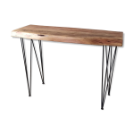 Console en bois avec pieds m�tal