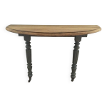 Console demi - lune ancienne en bois peint