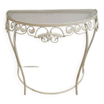 Console demi lune fer forg