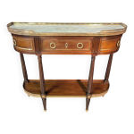 Console demi - lune de louis xvi en acajou