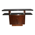 Console d'poque art dco en bois exotique et marbre vers 1930