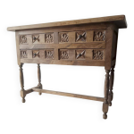 Console espagnole ancienne sculpt�e � la main