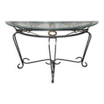 Console en fer forg, demi lune