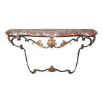 Console en fer forg de style louis xv , poque xix