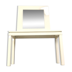 Console fran�aise vintage en bois laqu� avec miroir, ann�es 1980
