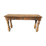 Console en frne et faux tiroir