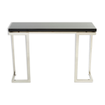 Console laque noire et chrome guy lefevre pour maison jansen 1970