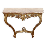 Console murale en bois dor style louis xv, milieu xxme