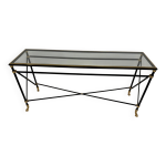 Console neo - classique laqu�e noir et laiton