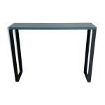 Console plateau bois pitement acier