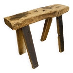 Console primitive bois brut