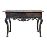 Console rustique anglaise du 18me sicle en chtaignier et merisier