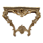 Console sculpte de style louis xv en bois peint et dor xx sicle