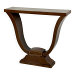 Console de style art d�co en bois de noyer