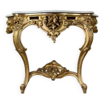 Console de style louis xv en bois dor� xix�me si�cle