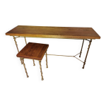 Console et table d'appoint en fer forgé imitant le lierre Console et table d'appoint en fer forgé imitant le lierre