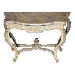 Console vnitienne galbe style louis xv en bois laqu circa 1900