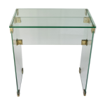 Console verre et bronze france ann�es 60