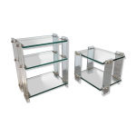 Consoles verre et plexiglas annes 80