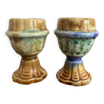 Coquetiers anciens en barbotine