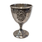 Coquetier argent minerve 950 style rocaille grave tl ? orf�vre gruyer
