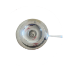 Coquetier, assiette, cuill�re en m�tal argent�