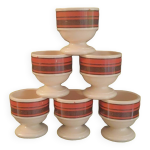 Coquetiers en baklite beige avec frise esma made in germany annes 70
