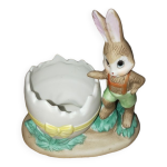 Coquetier dcoratif lapin en porcelaine