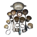 Coquetiers, louches , timbales . christofle , ercuis, sfam . mtal argent .