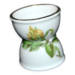 Coquetier en porcelaine de paris vintage  dcor de fleurs jaunes