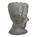 Coquetier verre moulé oiseau pigeon Coquetier verre moulé oiseau pigeon