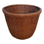 Corbeille / cache pot vintage en osier Corbeille / cache pot vintage en osier