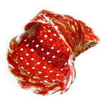 Corbeille en ceramique tressée rouge Corbeille en ceramique tressée rouge