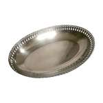 Corbeille en mtal argent