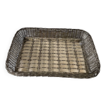 Corbeille � pain m�tal argent� tress�