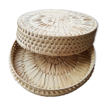 Corbeille ronde feuille palmier