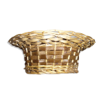Corbeille vide - poche bicolore tresse forme canotier