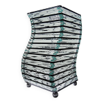 Corps de lampe sculpturale design  stacked glass  vintage ann�es 75 - 85 moderniste