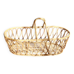 Couffin b�b� vintage en rotin style boh�me