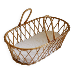 Couffin en rotin vintage