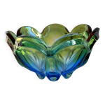 Coupe bicolore « fleur » en verre de murano bicolore vintage années 1960 Coupe bicolore « fleur » en verre de murano bicolore vintage années 1960