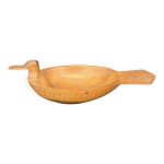Coupe en bois sculpté en forme de canard art populaire nordique années Coupe en bois sculpté en forme de canard art populaire nordique années
