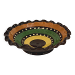 Coupe en cramique maille bord ondul - vague