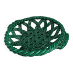 Coupe en c�ramique tress�e verte