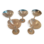 Coupe  champagne cristal verre cisel