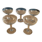 Coupe  champagne verre cisel grappe raisins