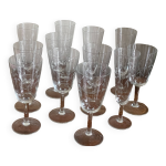 Coupes � champagne et verres � vin grav�es