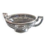 Coupe en cristal cercle en argent art dco